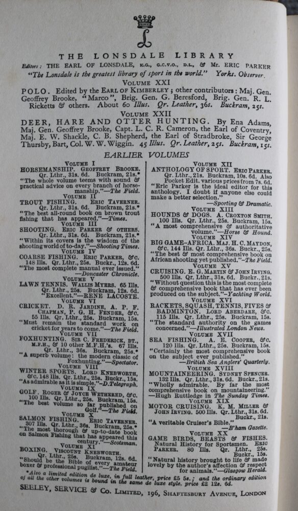 Deer, Hare and Otter Hunting, The Right Hon. The Earl of Lonsdale - Image 3