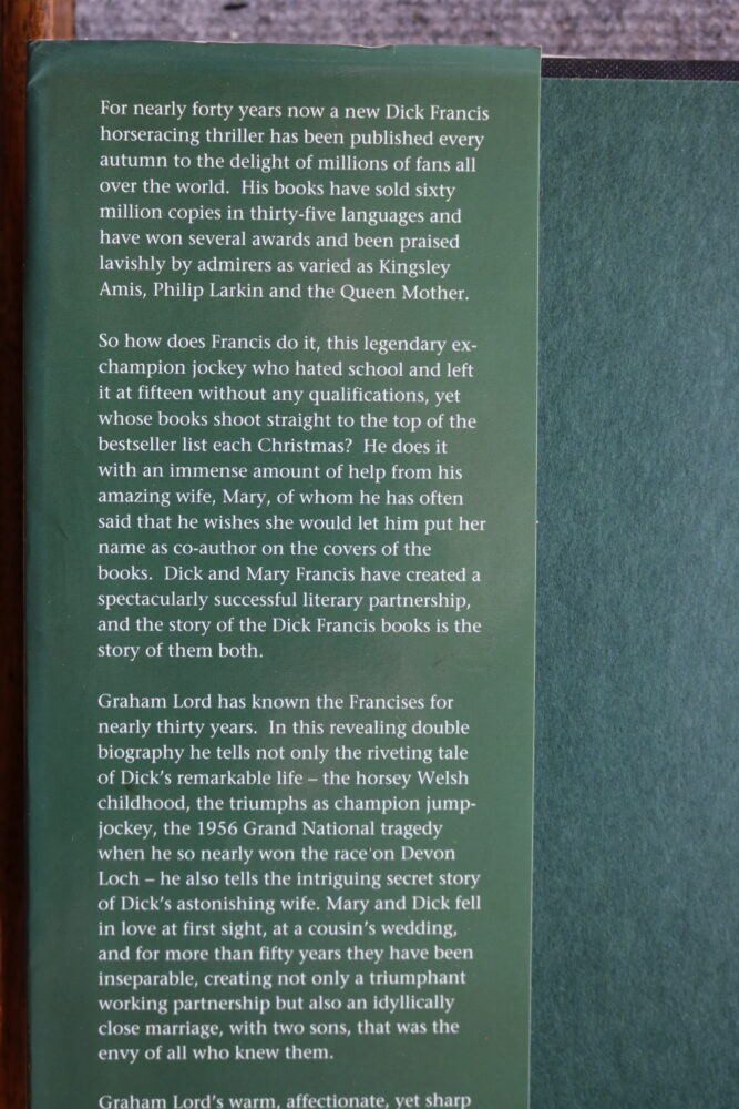 Dick Francis, biography, A Racing Life, Graham Lord - Image 3