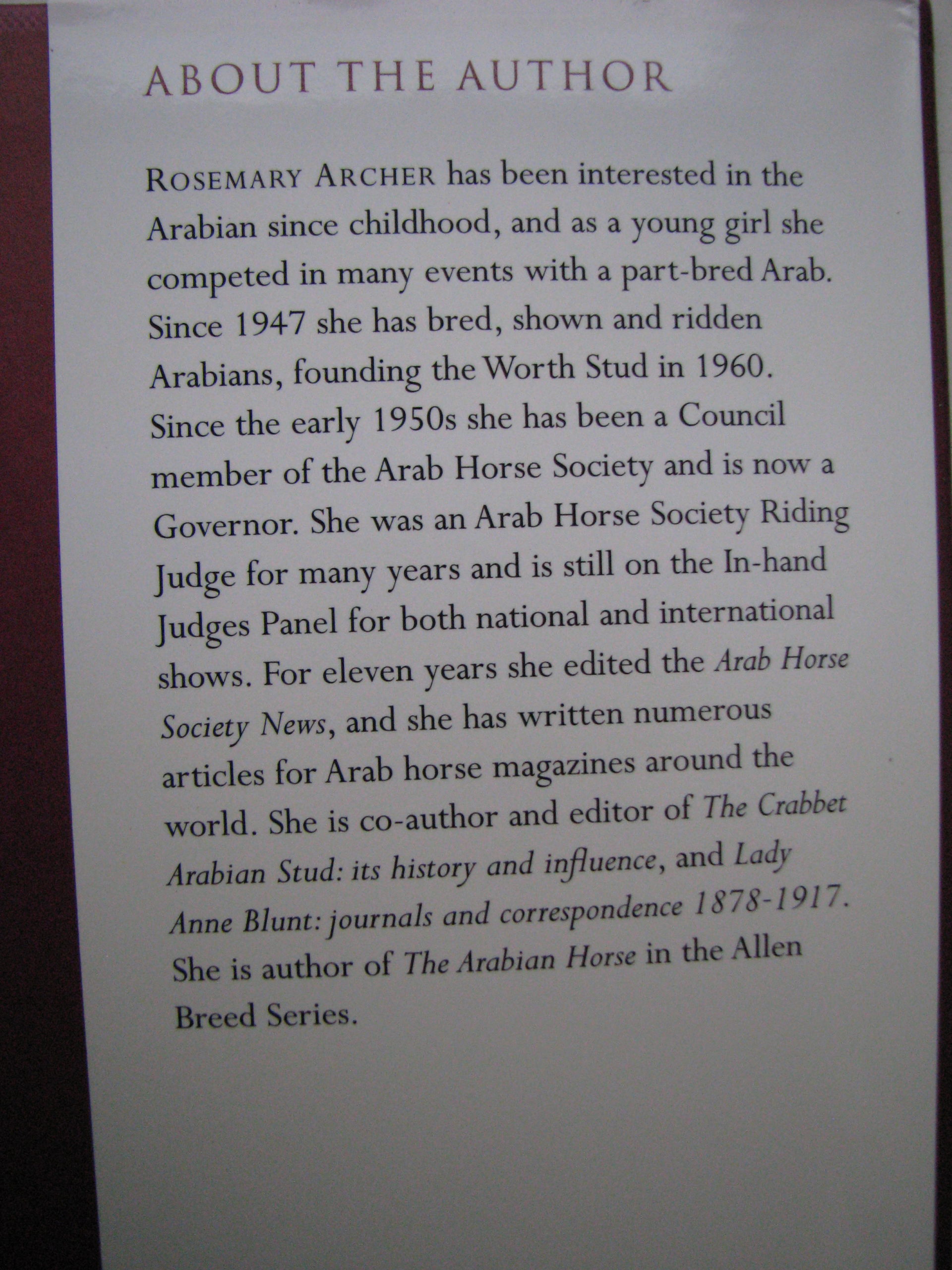 The Versatile Arabian Horse. Rosemary Archer - Image 3