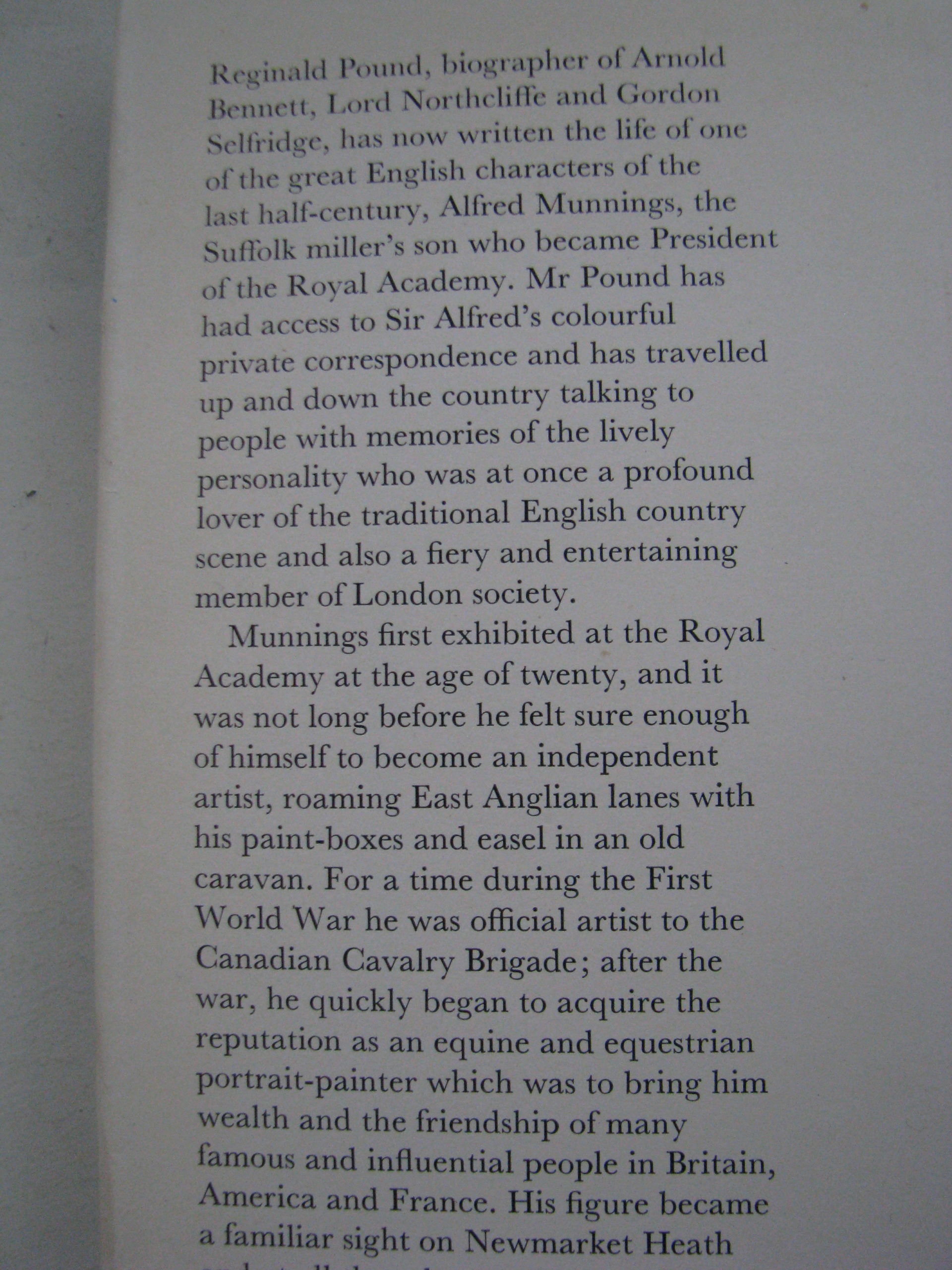 The Englishman, A Biography of Sir Alfred Munnings, Reginald Pound - Image 3