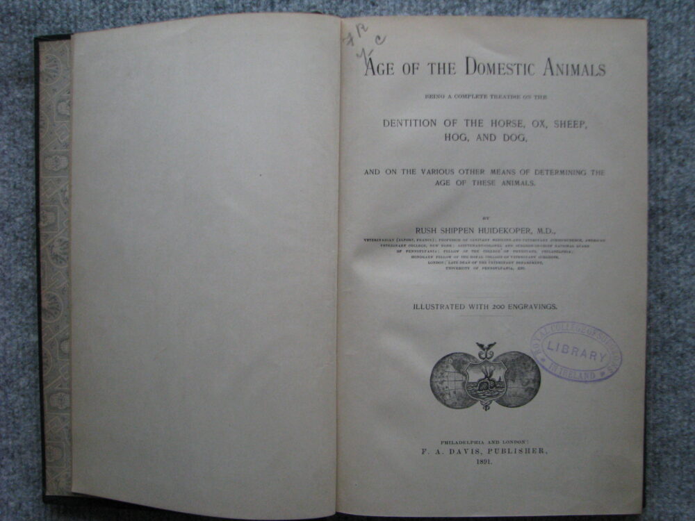 Age of Domestic Animals. Rush Shippen Huidekoper M.D. - Image 2