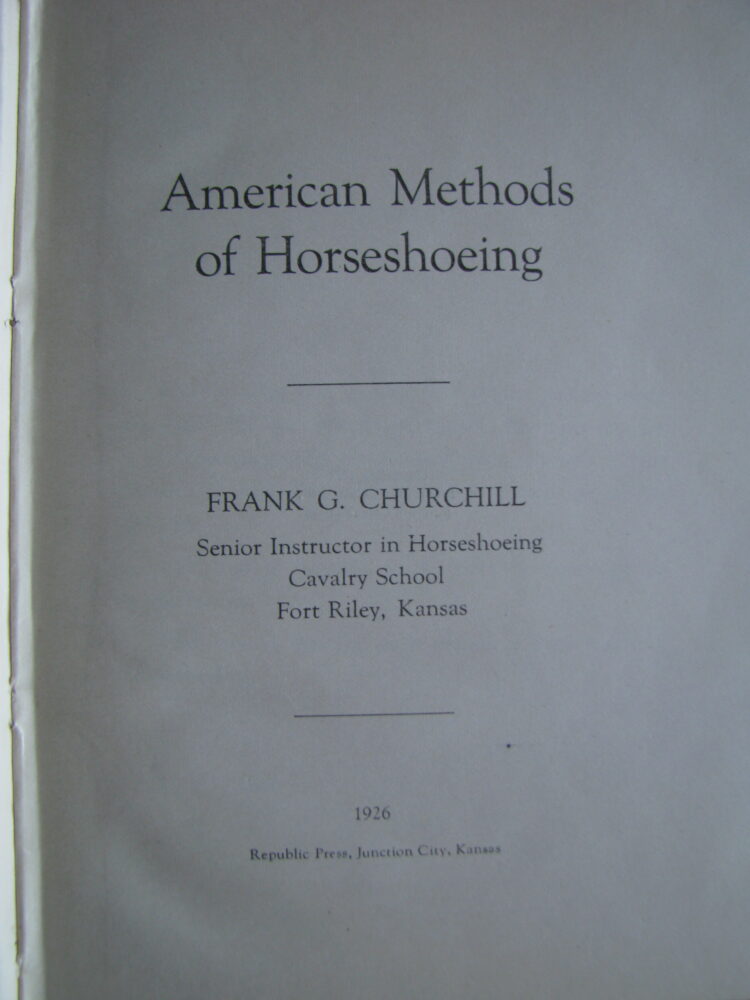 American Methods of Horseshoeing, F.G. Churchill - Image 2