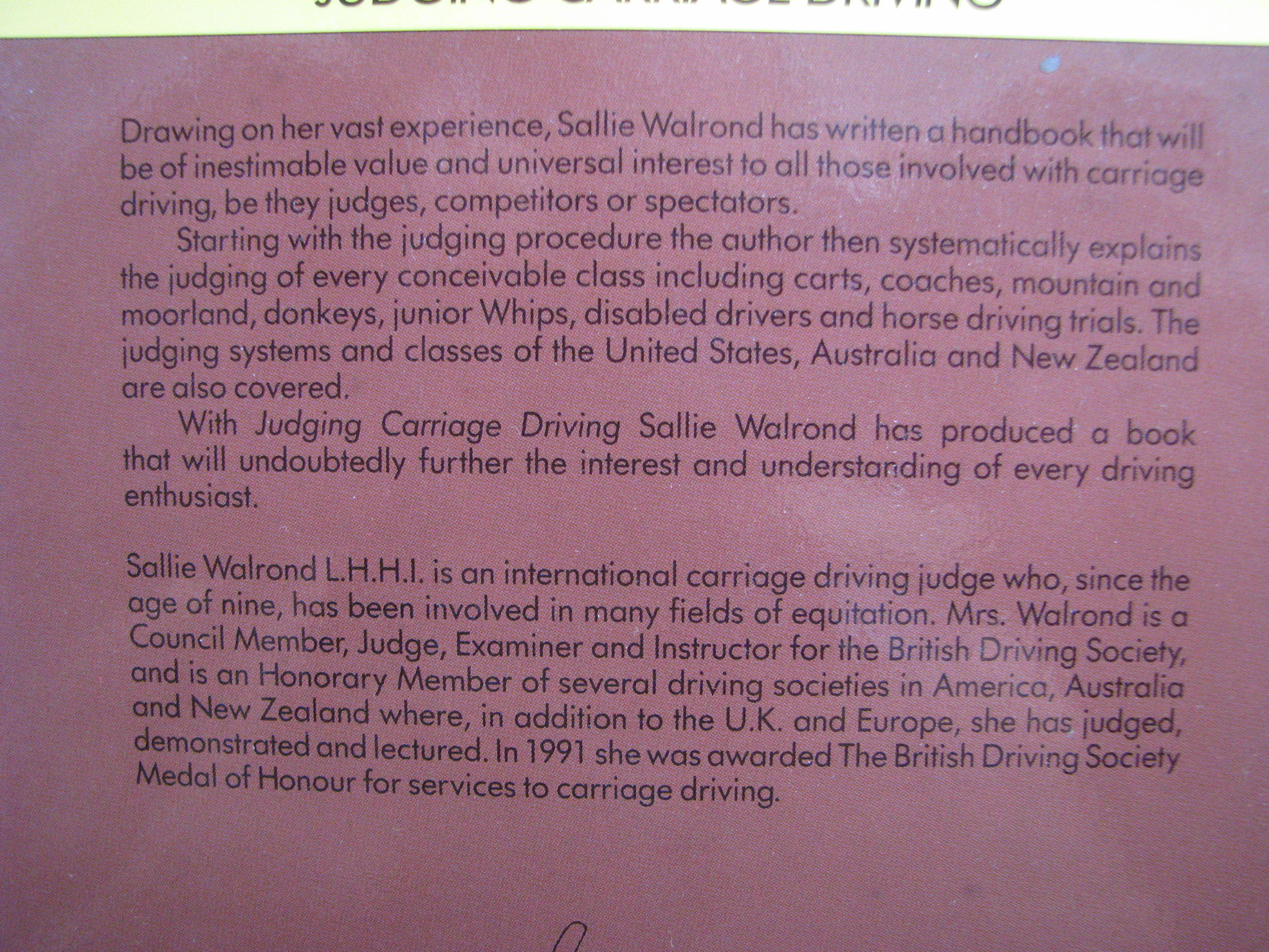 Judging Carriage Driving, Sallie Walrond - Image 2
