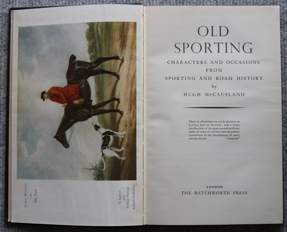 Old Sporting, Characters and Occasions from Sporting and Road History, Hugh McCausland