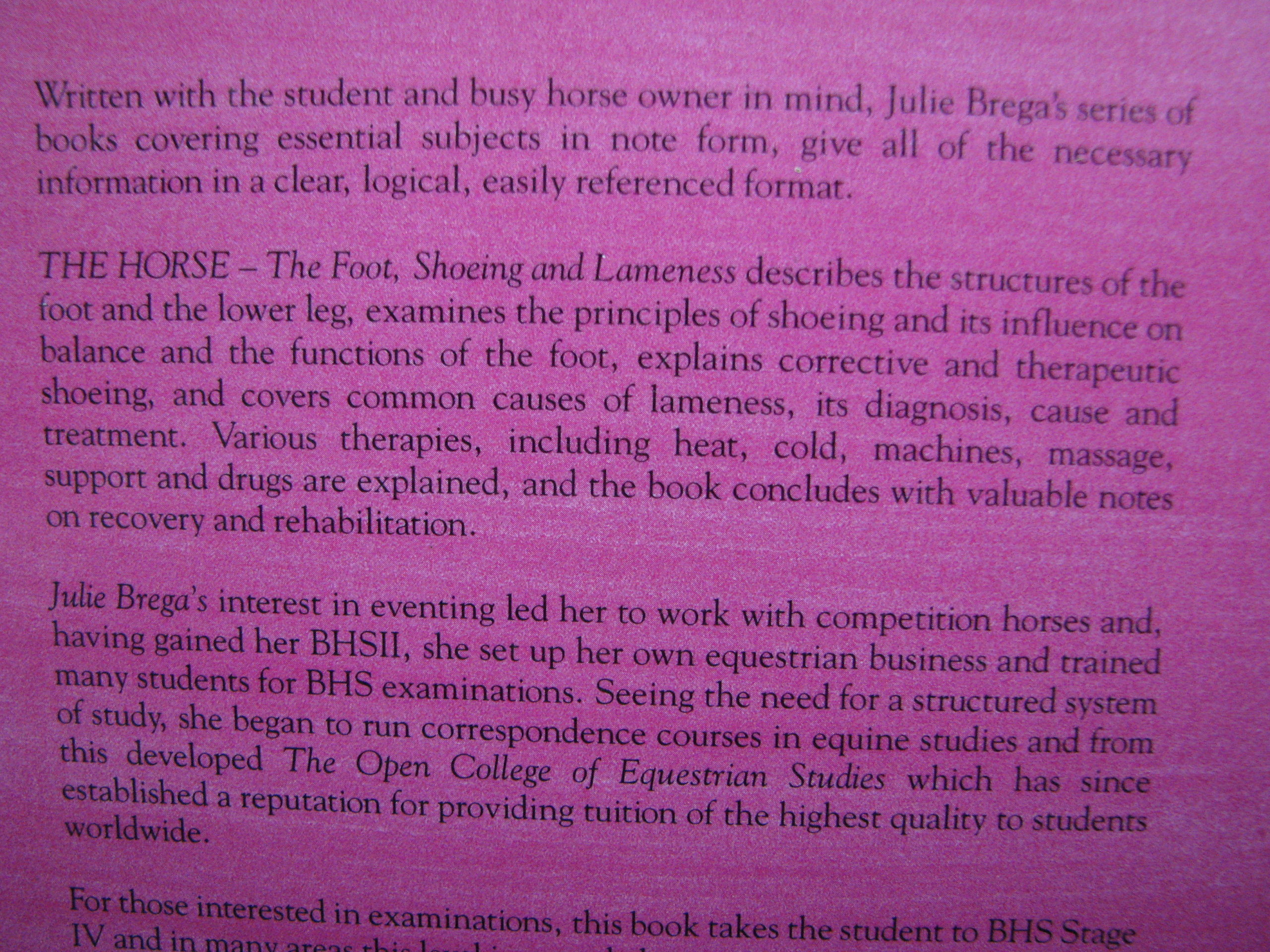 The Horse Foot, Shoeing and Lameness, Julie Brega - Image 2