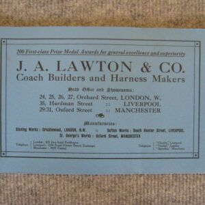 J.A. Lawton and Co Coach Builders catalogue