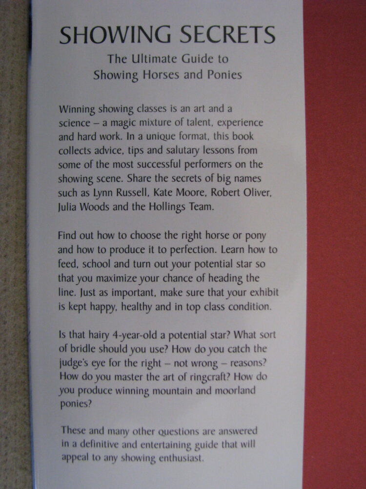 Showing Secrets, The Ultimate Guide to Showing Horses and Ponies, Carolyn Henderson - Image 3