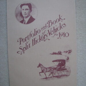Portfolio and book of Split Hickory carriages for 1910