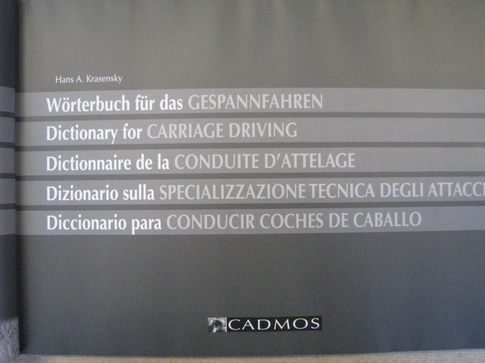 Dictionary For Carriage Driving. Deutsch, English, Francaise, Italiano, Espanol - Image 2