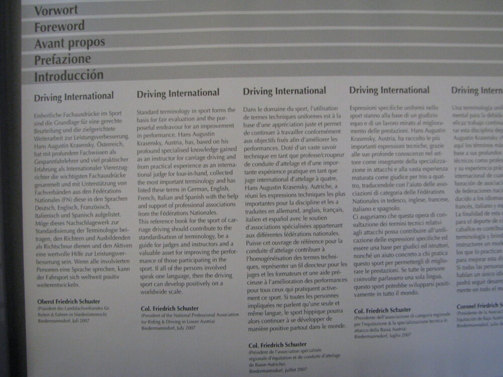 Dictionary For Carriage Driving. Deutsch, English, Francaise, Italiano, Espanol - Image 7