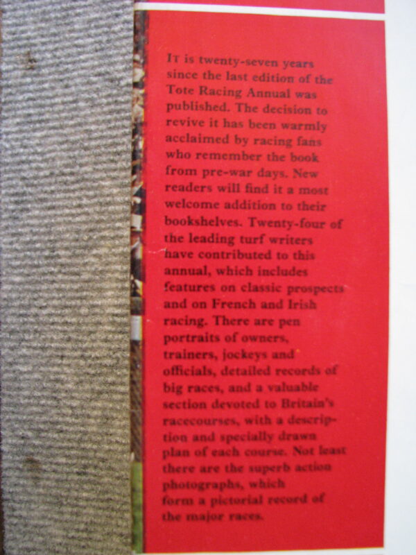 Tote Racing Paper Race Horses, 1965 Tote Racing Annual - Horse Books