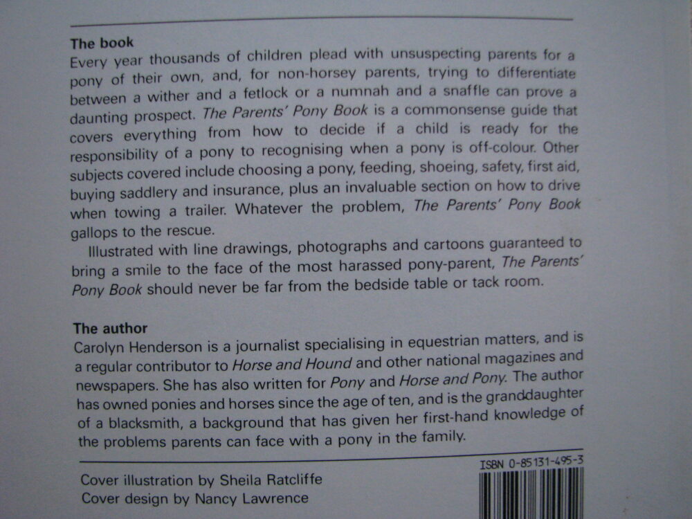 The Parents Pony Book, Carolyn Henderson - Image 2