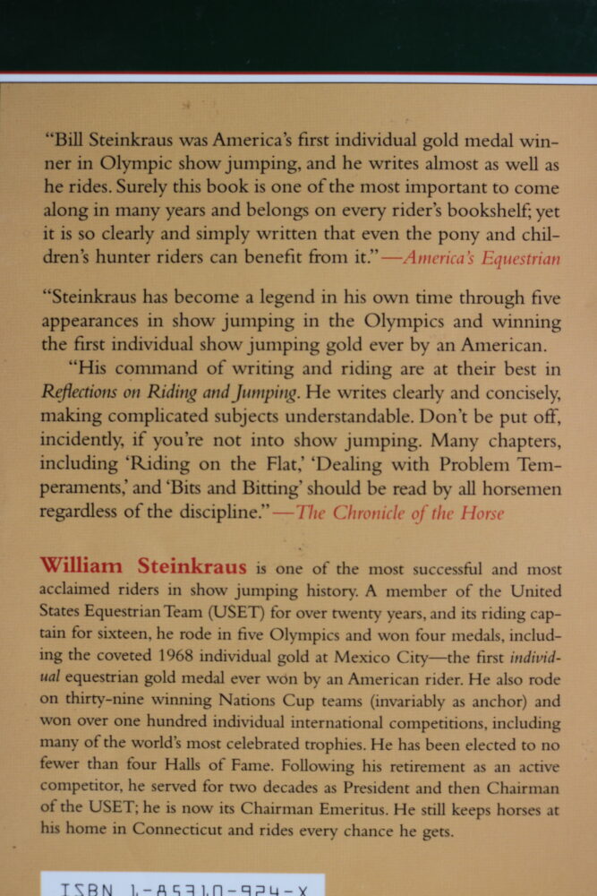 Reflections on Riding & Jumping, William Steinkraus - Image 2