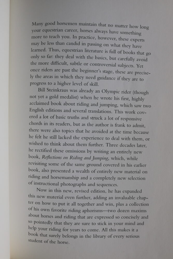 Reflections on Riding & Jumping, William Steinkraus - Image 3