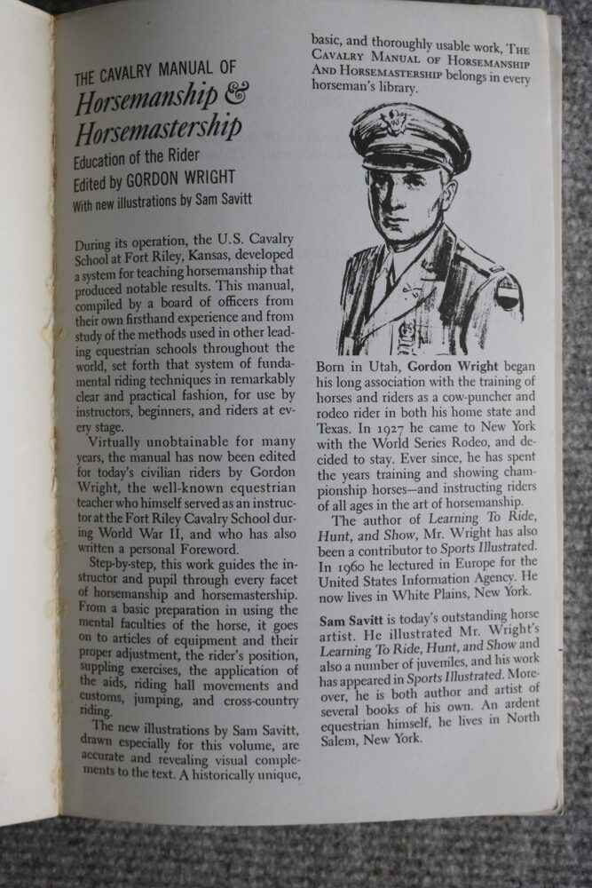 The Cavalry Manual of Horsemanship & Horsemastership, Gordon Wright - Image 2