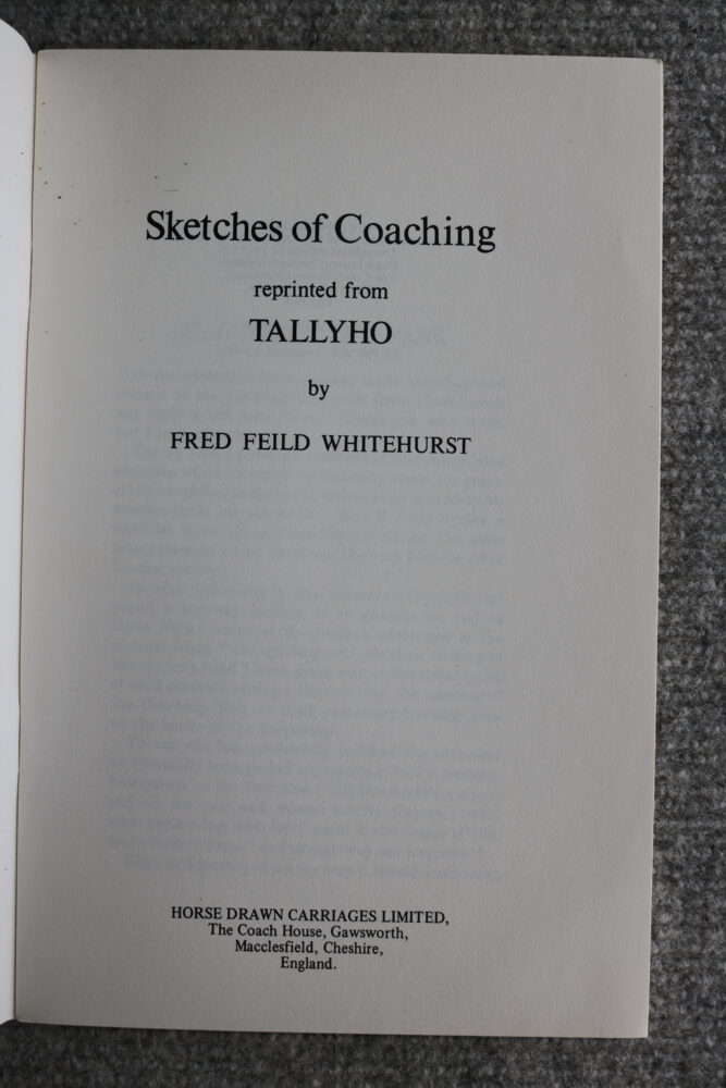 Tally Ho, Sketches of Coaching Fred Field Whithurst - Image 2