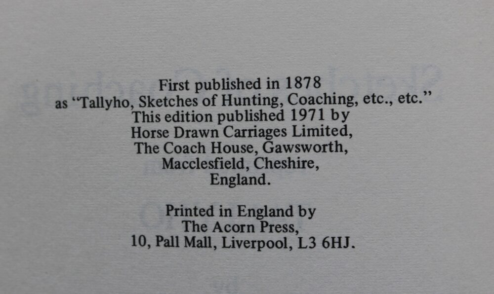 Tally Ho, Sketches of Coaching Fred Field Whithurst - Image 6