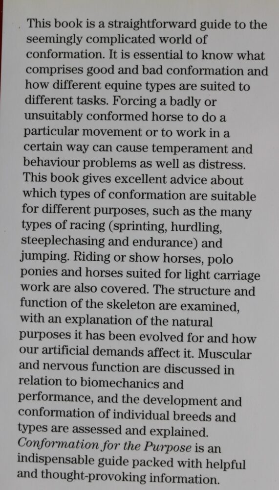 Conformation For The Purpose, The make, shape and performance of the horse, Susan McBane - Image 2