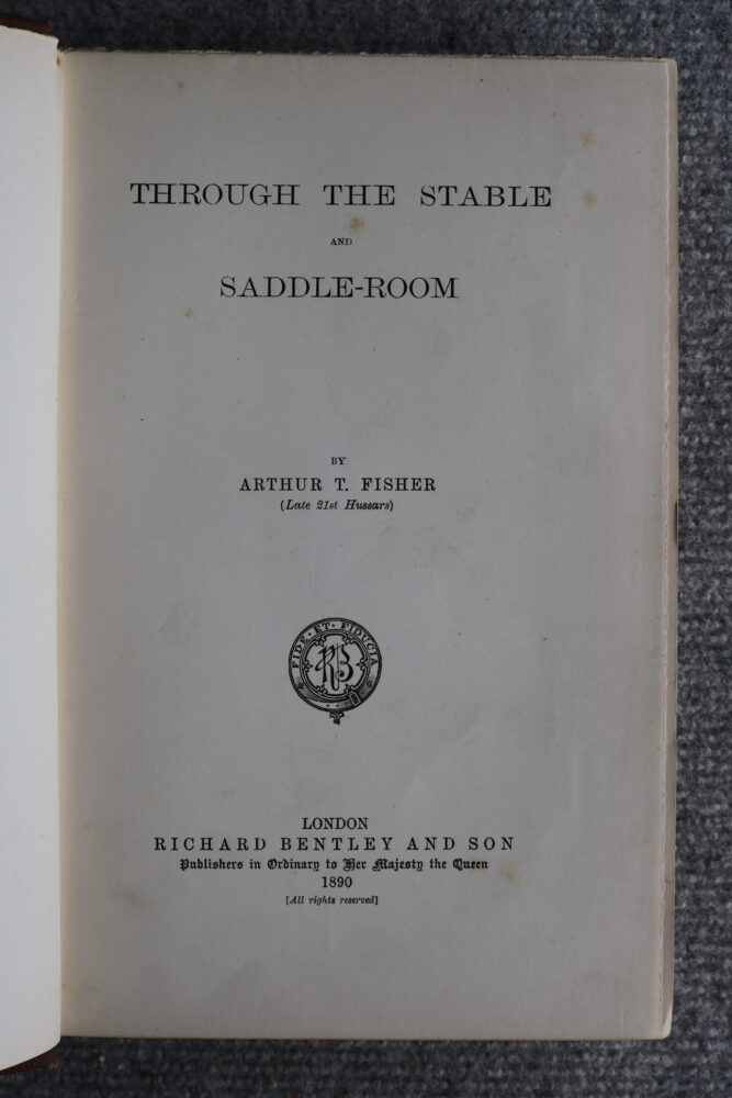 Through The Stable and Saddle Room, Major A.T. Fisher, 1890 - Image 2
