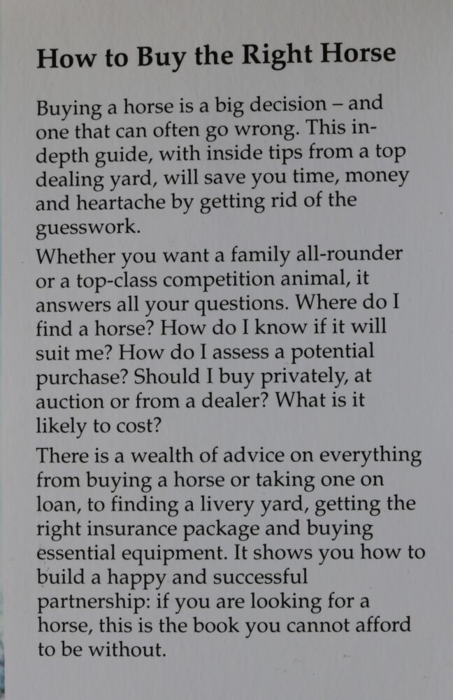 How To Buy The Right Horse, Carolyn Henderson and Lynn Russell - Image 2